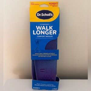 NWT Dr. Scholl's Walk Longer Comfort Insoles - Womens sizes 6-11